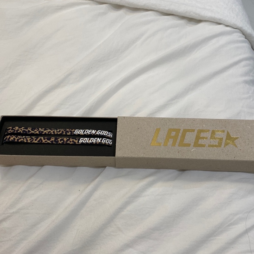 Leopard print Golden Goose laces